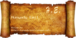 Hunyady Emil névjegykártya