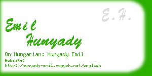 emil hunyady business card